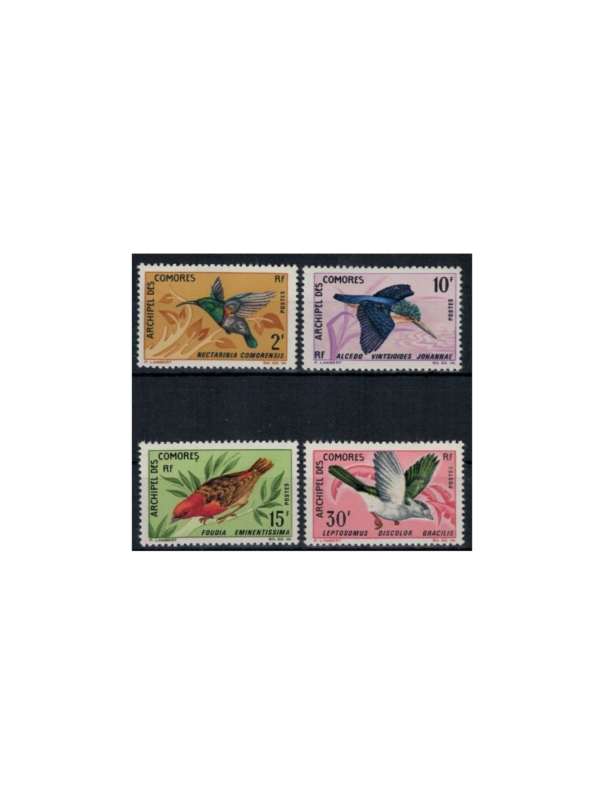 COMOROS 1967 Fauna, Birds 4v MNH**