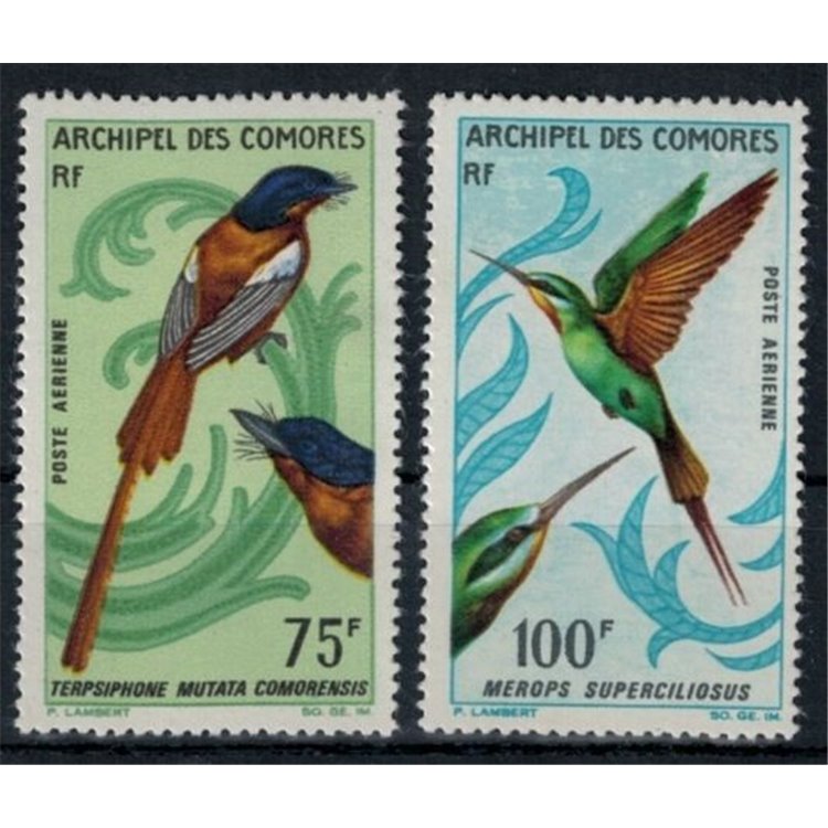 COMORE 1967 Fauna, Uccelli 2v MNH**