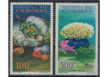 COMORE 1962 Fauna e flora marina 2v MNH**