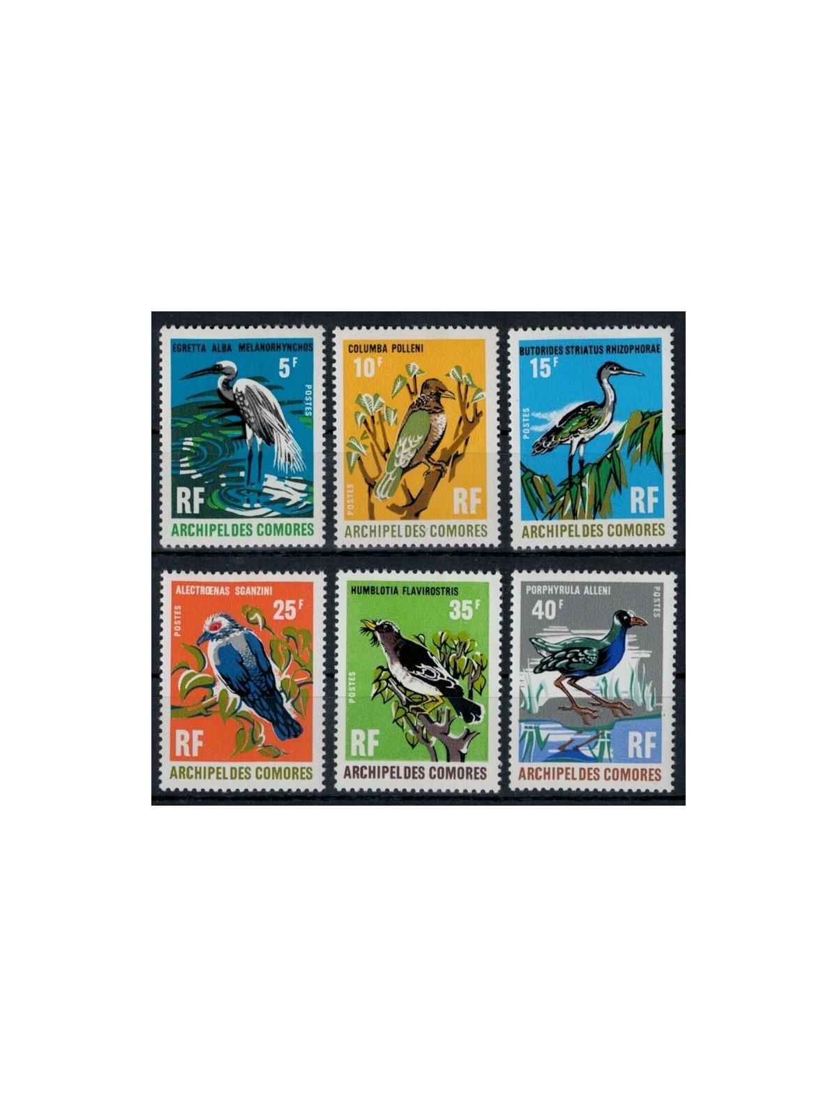 COMORE 1971 Fauna, Uccelli 6v MNH**