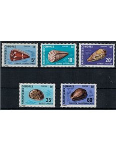 COMORE 1971 Conchiglie 5v MNH**
