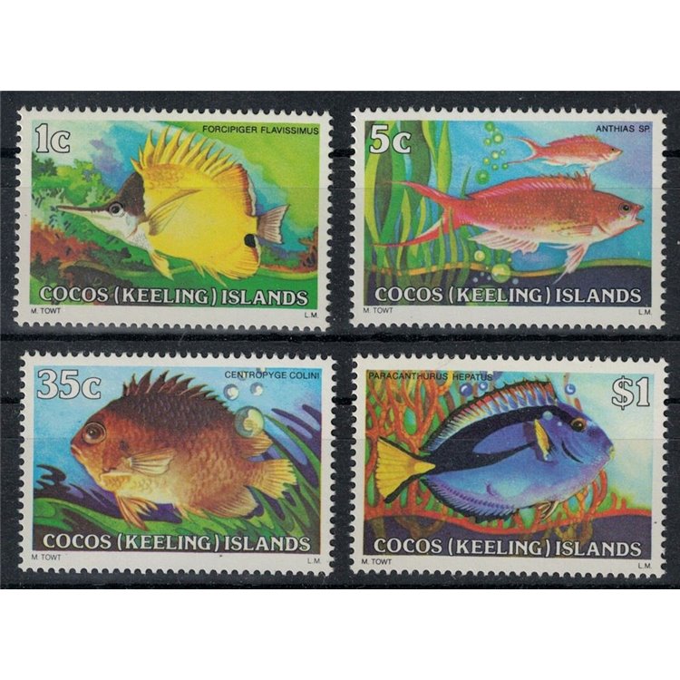 COCOS 1979 Ordinary series, fish (I) 4v MNH**
