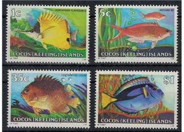 COCOS 1979 Serie ordinaria, pesci (I) 4v MNH**