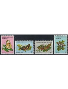COCOS 1982 Ordinary series, butterflies (I) 4v MNH**