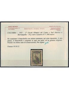 COLOMBIA 1935 Giochi olimpici Barranquilla 1v MNH**