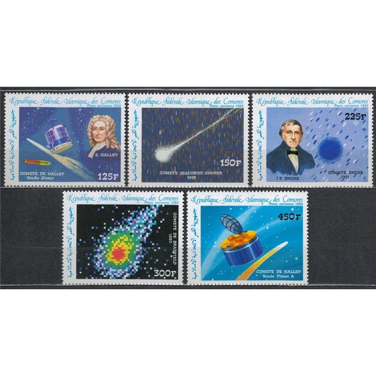COMOROS 1986 Halley's Comet 5v MNH**
