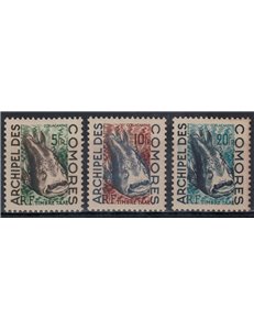 COMORE 1954 Segnatasse 3v MNH**