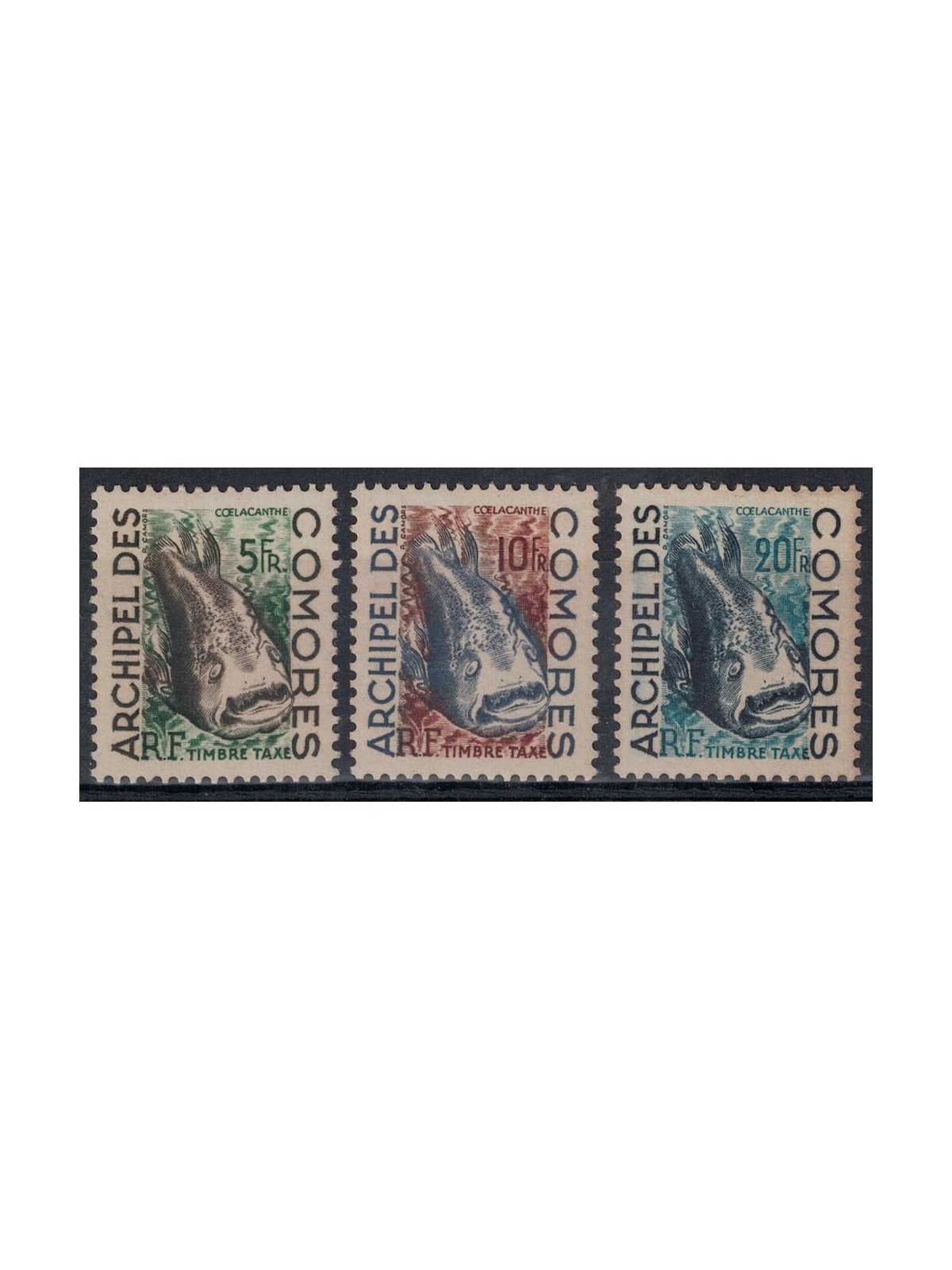 COMORE 1954 Segnatasse 3v MNH**