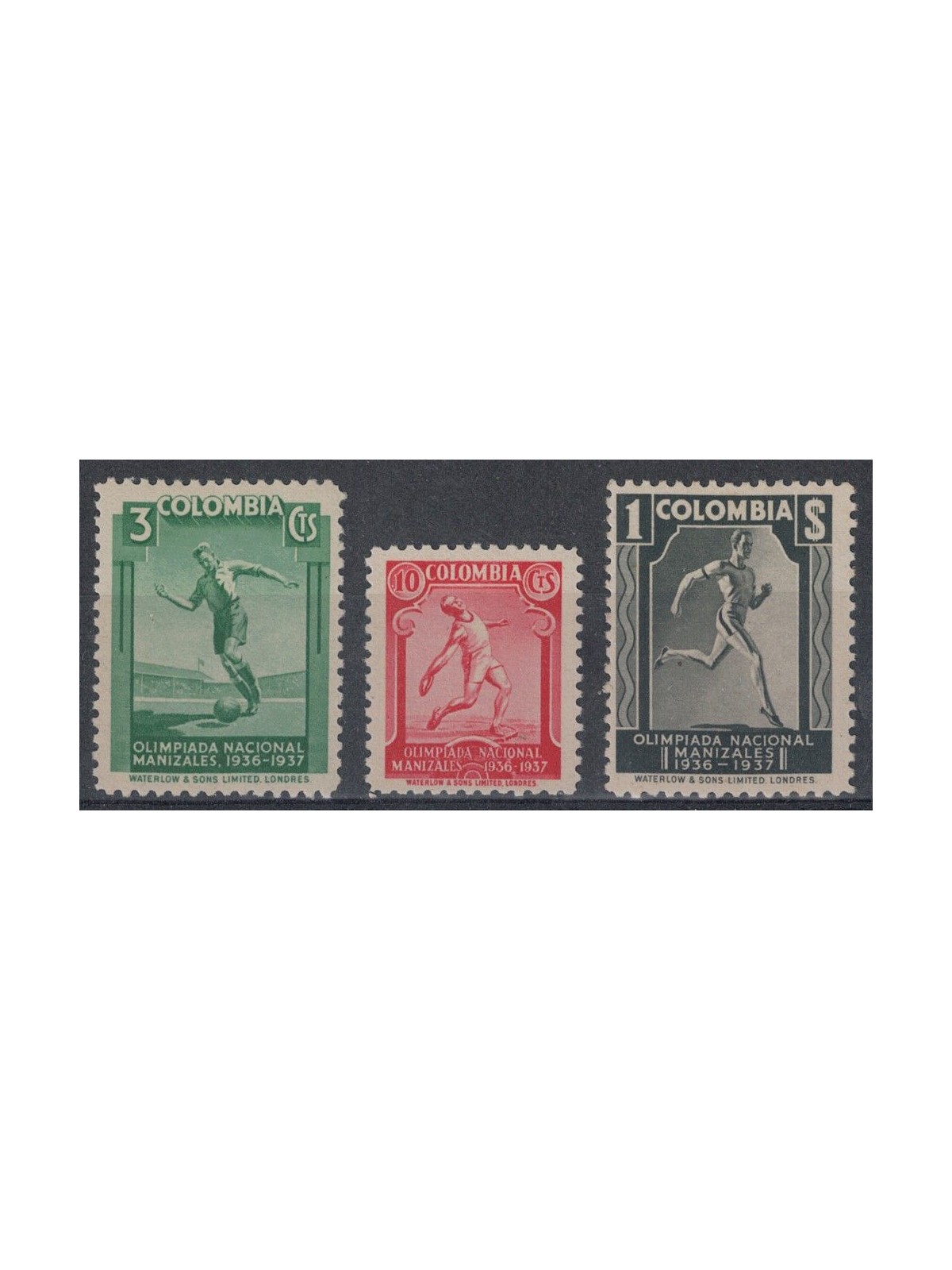 COLOMBIA 1937 Olimpiadi di Manizales 3v MNH**