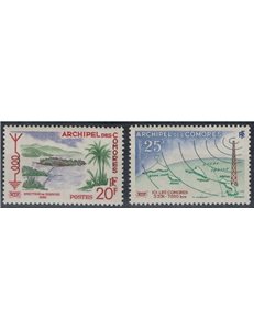 COMORES 1960 Radio broadcast 2v MNH**