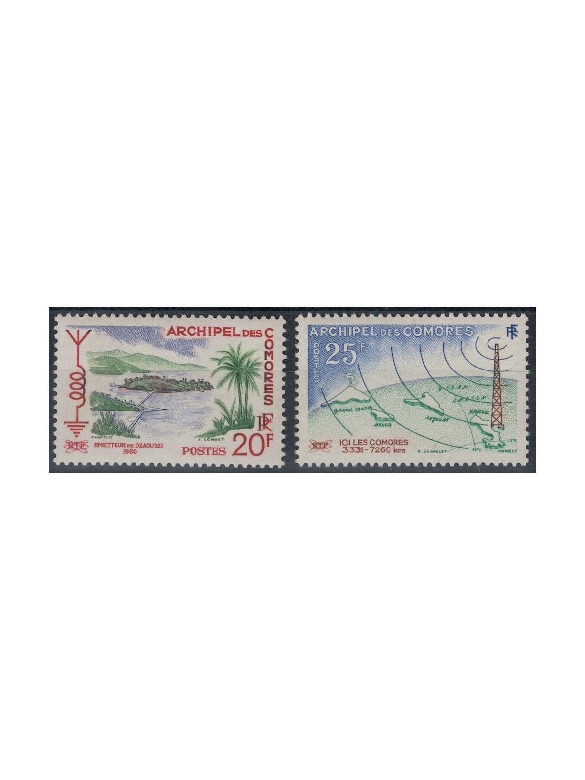 COMORE 1960 Radiodiffusione 2v MNH**