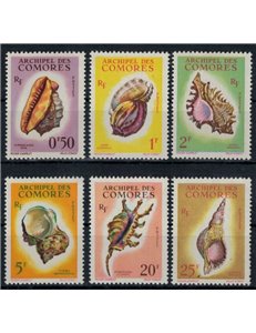 COMOROS 1962 Shells 6v MNH**