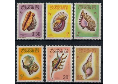 COMOROS 1962 Shells 6v MNH**