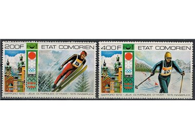 COMORE 1976 Giochi olimpici, posta aerea 2v MNH**