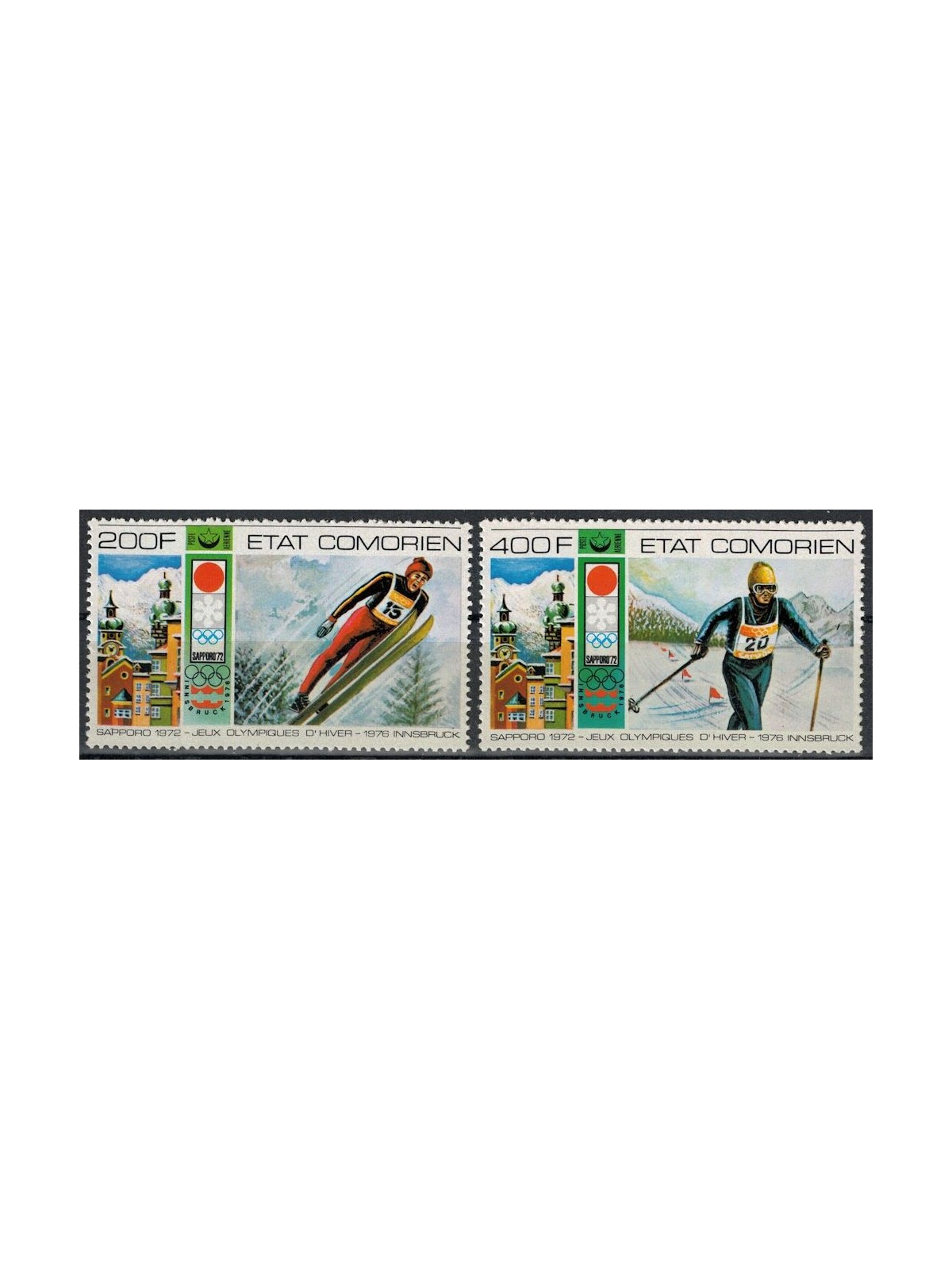 COMOROS 1976 Olympic Games, airmail 2v MNH**