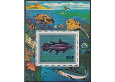 COMOROS 1977 Fish, Airmail s/s MNH**