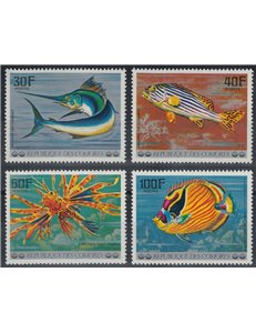 COMOROS 1977 Fish 4v MNH**