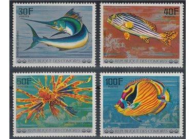 COMORE 1977 Pesci 4v MNH**