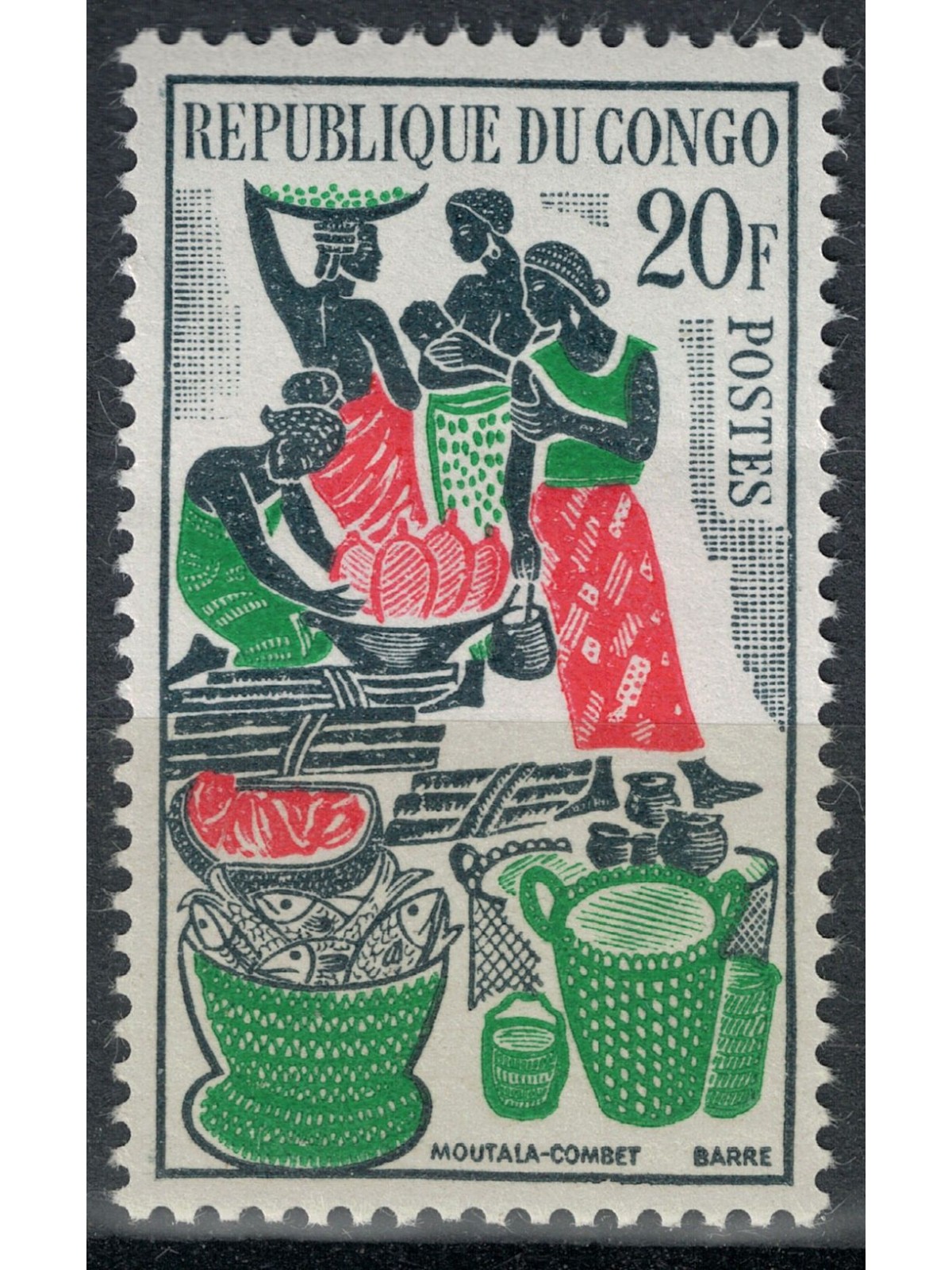 CONGO (BRAZZAVILLE) 1962 Brazzaville Market MNH**