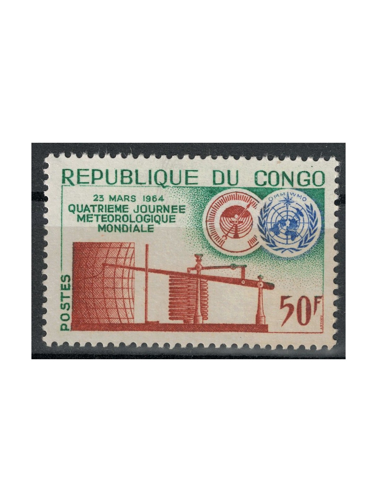 CONGO (BRAZZAVILLE) 1964 Giornata meteorologica MNH**