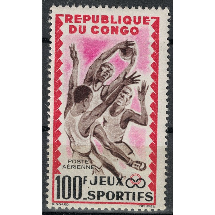 CONGO (BRAZZAVILLE) 1962 Giochi sportivi, posta aerea MNH**