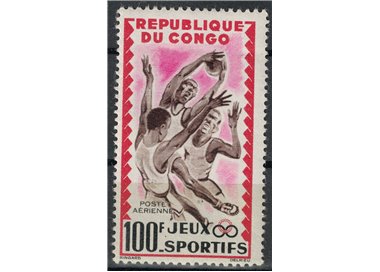 CONGO (BRAZZAVILLE) 1962 Giochi sportivi, posta aerea MNH**