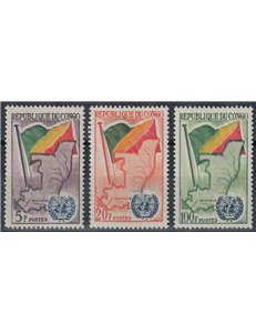 CONGO (BRAZZAVILLE) 1961 UN Admission 3v MNH**
