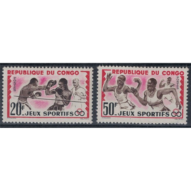 CONGO (BRAZZAVILLE) 1962 Giochi sportivi 2v MNH**