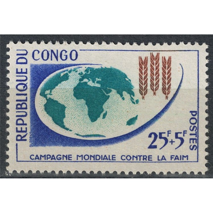 CONGO (BRAZZAVILLE) 1963 Campaign against hunger MNH**