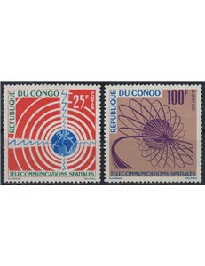 CONGO (BRAZZAVILLE) 1963 Space Telecommunications 2v MNH**