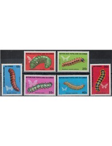CONGO (BRAZZAVILLE) 1971 Fauna, caterpillars 6v MNH**
