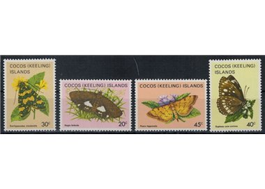 COCOS 1983 Ordinary series, butterflies (III) 4v MNH**
