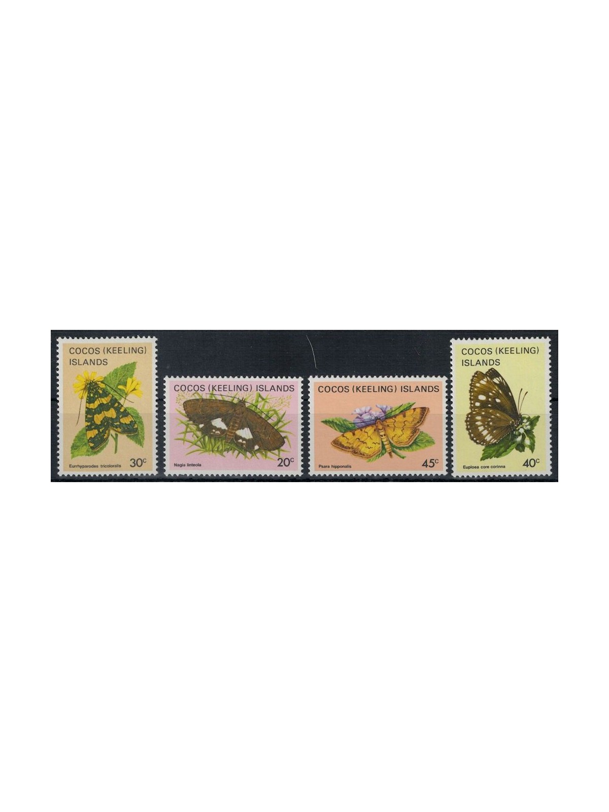 COCOS 1983 Ordinary series, butterflies (III) 4v MNH**