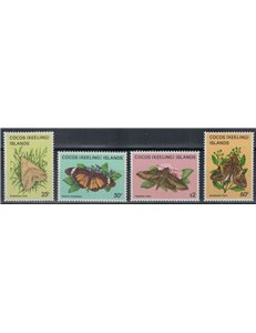 COCOS 1983 Ordinary series, butterflies (IV) 4v MNH**