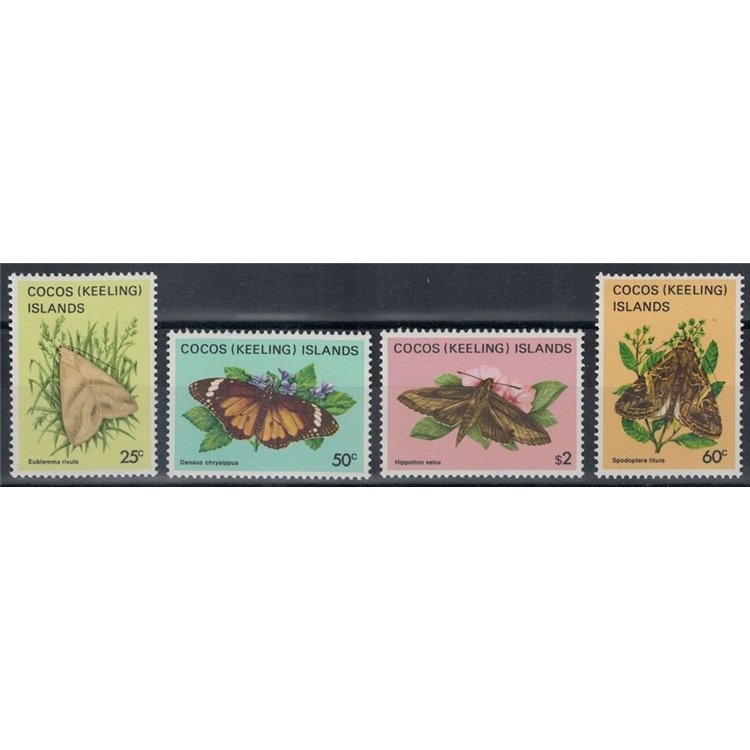 COCOS 1983 Ordinary series, butterflies (IV) 4v MNH**