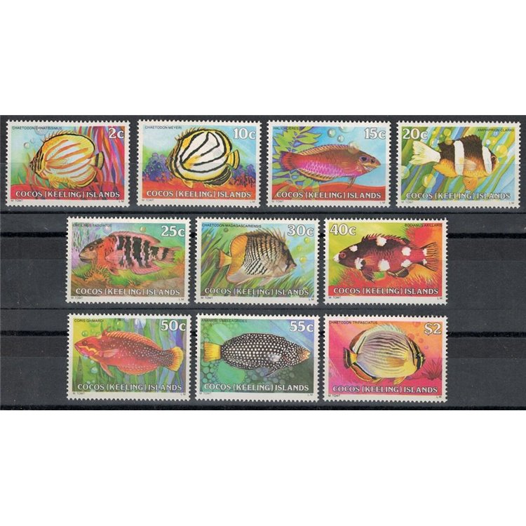 COCOS 1979-80 Ordinary series, fish (II) 10v MNH**