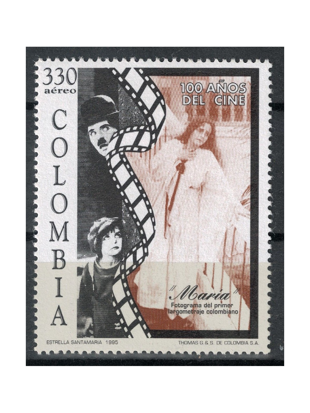 COLOMBIA 1995 Centenario del Cinema MNH**