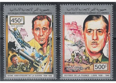 COMOROS 1990 Fiftieth Anniversary of World War II (airmail) 2v MNH**