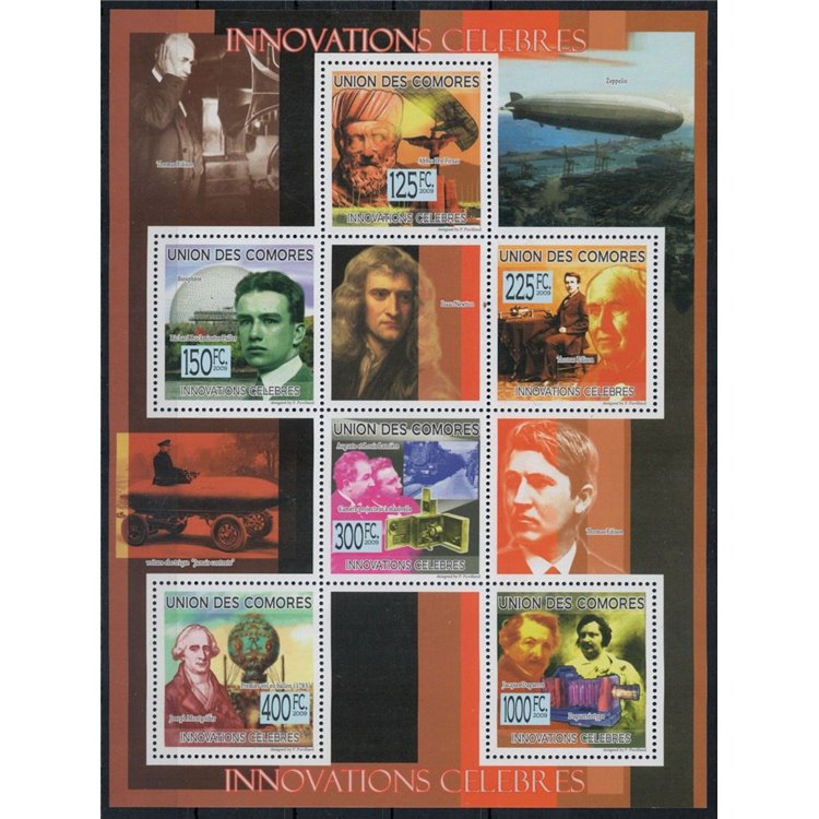 COMORE 2009 Invenzioni famose 6v MNH**
