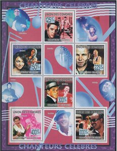 COMORE 2009 Cantanti famosi 6v MNH**