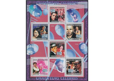 COMOROS 2009 Famous Singers 6v MNH**