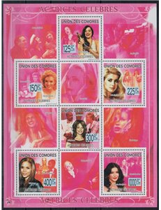 COMORE 2009 Attrici famose 6v MNH**