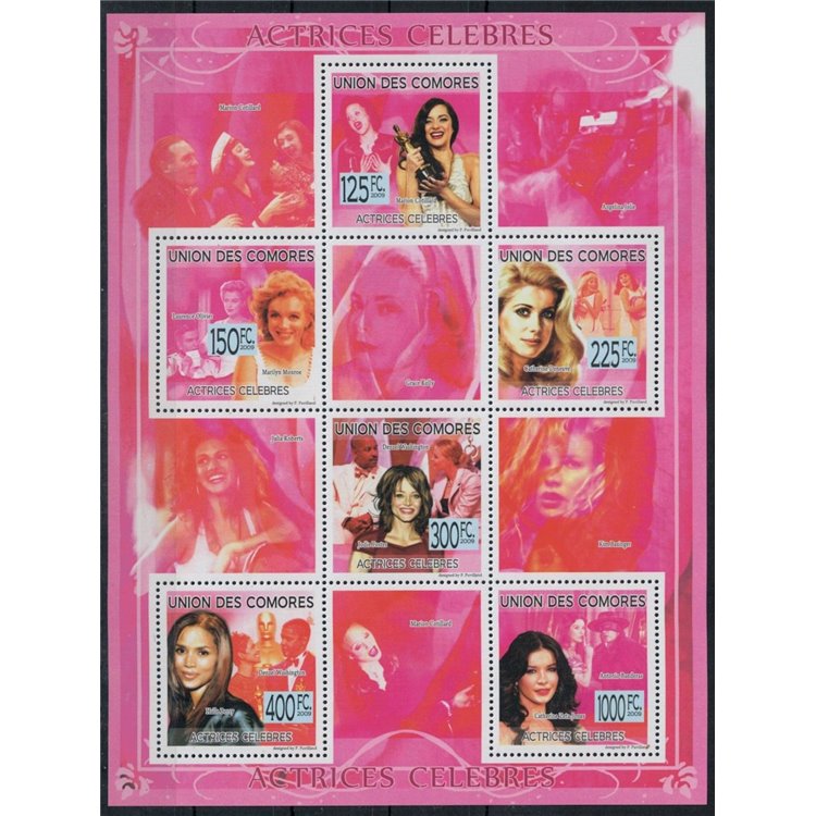 COMORE 2009 Attrici famose 6v MNH**