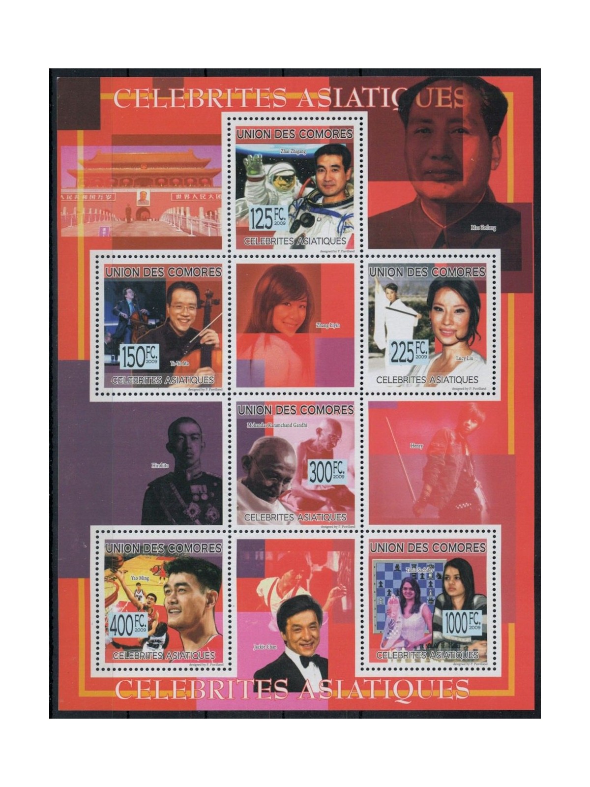 COMORE 2009 Personalità asiatiche 6v MNH**