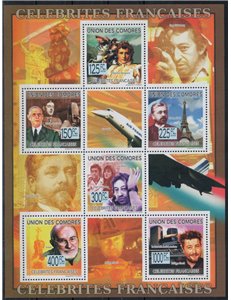 COMORE 2009 Personalità francesi 6v MNH**