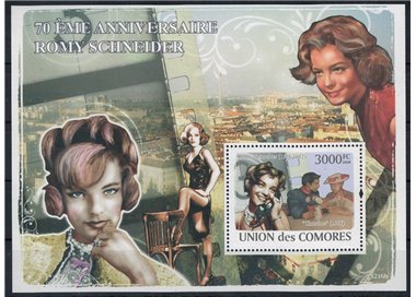COMOROS 2009 Romy Schneider s/s MNH**