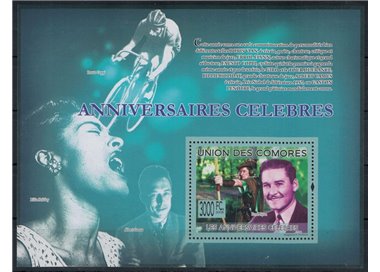 COMOROS 2009 Famous Anniversaries (Errol Flynn) s/s MNH**
