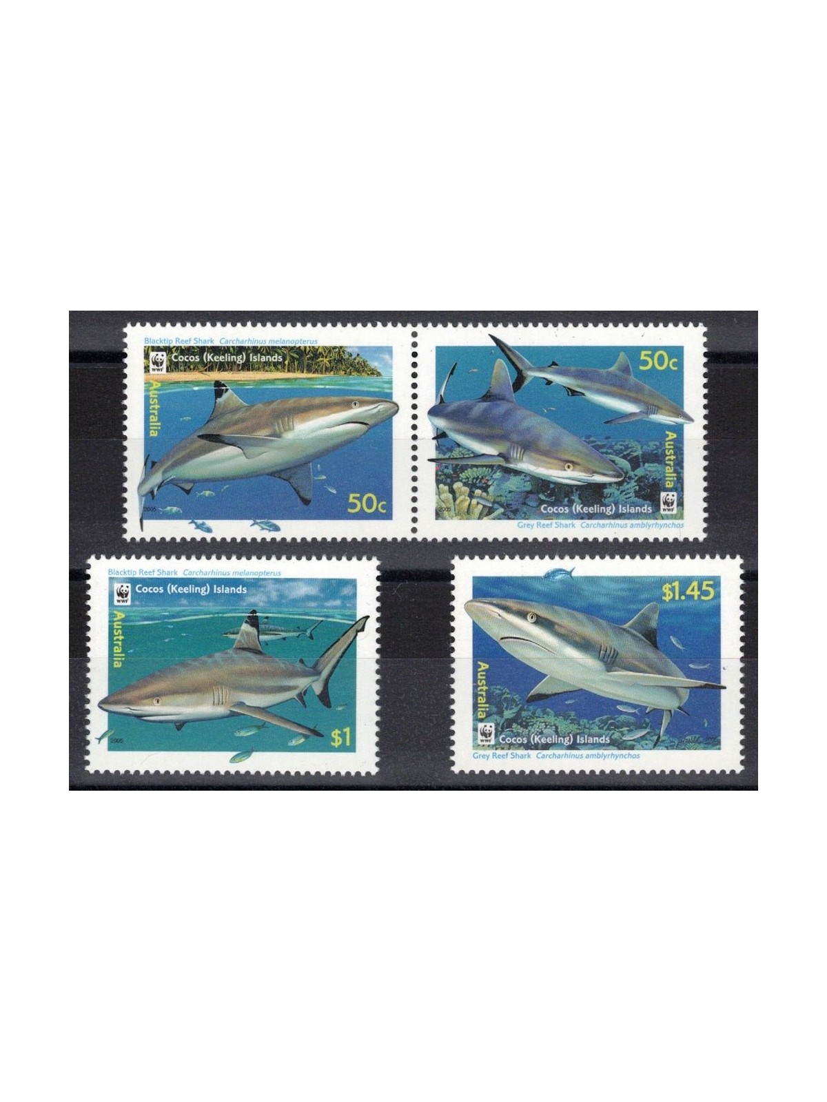 COCOS 2005 Marine fauna 4v MNH**