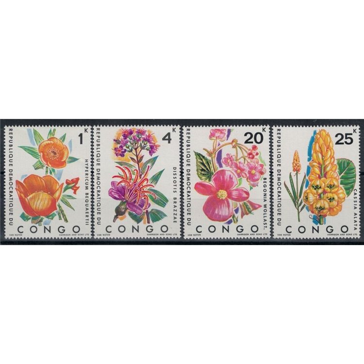 CONGO (KINSHASA) 1971 Flora, fiori 4v MNH**