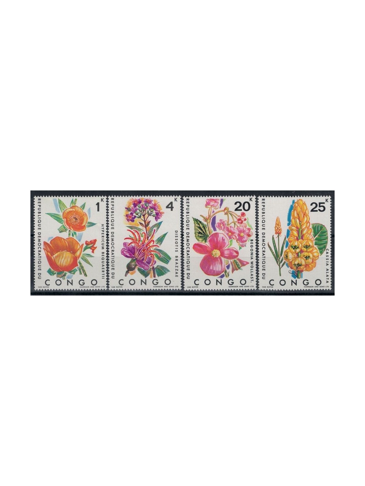 CONGO (KINSHASA) 1971 Flora, fiori 4v MNH**